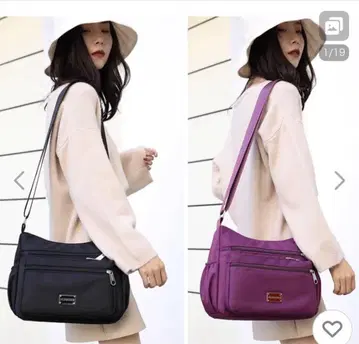 나일론 백 여성용 숄더백 가벼운 2way 토트백