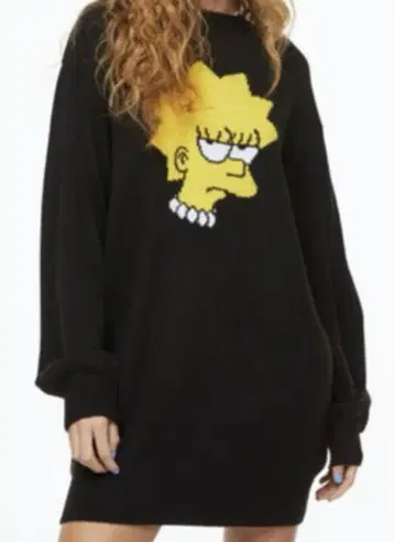 H&M 심슨 리사 니트 원피스 the simpsons 굿즈