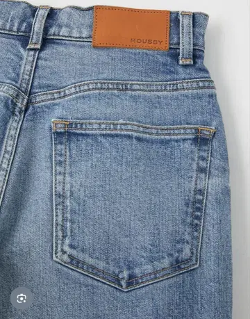 MOUSSY 플레인 청바지 라이트 블루