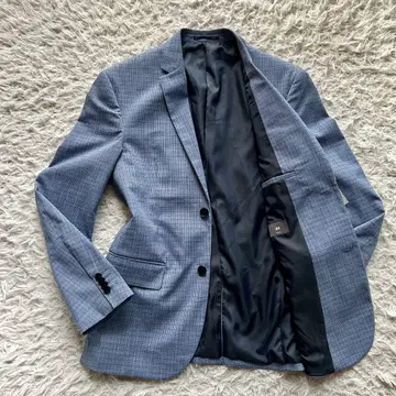 H&M 테일러드 자켓 Slim Fit 택 포함 센터벤트 체크