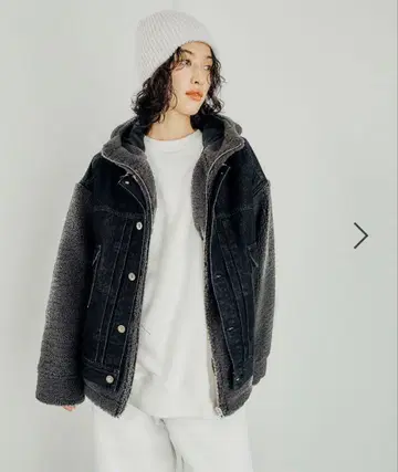 보아 콤비 데님 자켓 LEPSIM 렙심 아우터 후드티