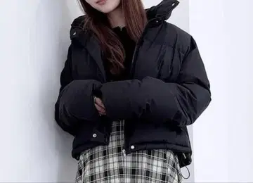 메종 드 라일라 숏 다운 자켓 다운 겨울 코트 블랙