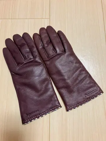 [ 아쿠아 스큐텀 ] 가죽 장갑 (버건디)