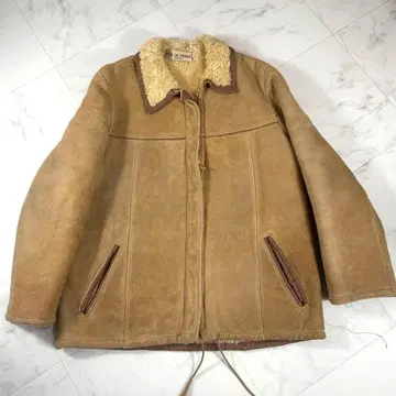 프랑스제 유로 빈티지 리얼 무스탕 자켓 블루종 보아