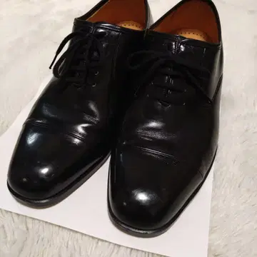 블랙 가죽 비즈니스 드레스 슈즈 24cm EEE 일본제