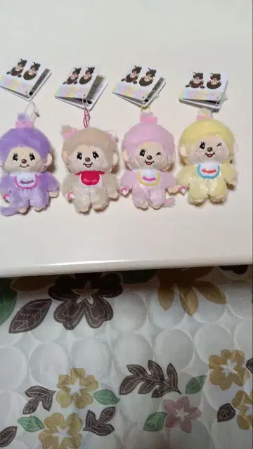 몬치츠 컬러풀 마스코트 3 여아 봉제 인형 4체 세트