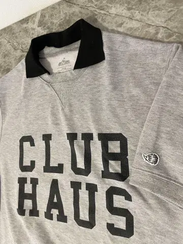 clubhaus sweat 셔츠 카라 부착 골프