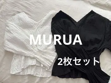 MURUA 플레어 소매 V넥 상의 프리 사이즈