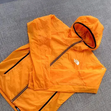 The NORTH FACE 후드 부착 오렌지 후드티 사이즈 L
