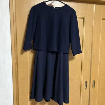 엘 네이비 긴팔 원피스 세트