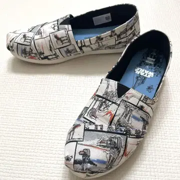 인기 한정판 디자인 STARWARS TOMS 콜라보 슬립온 24