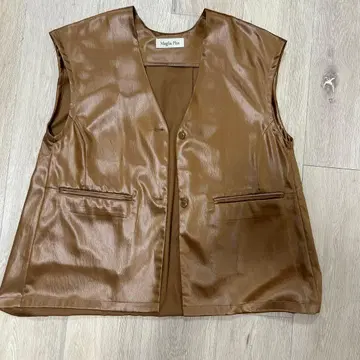 Maglia Plus 브라운 슬리브리스 베스트 바니스