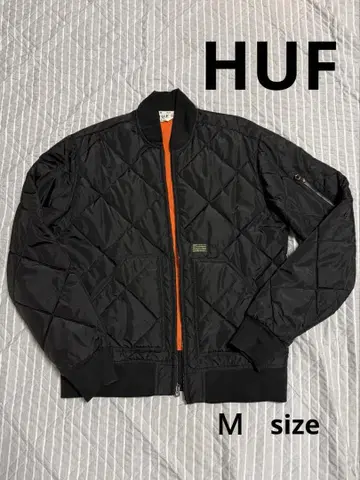 HUF MA-1 퀼팅 자켓 남성용 M 블랙
