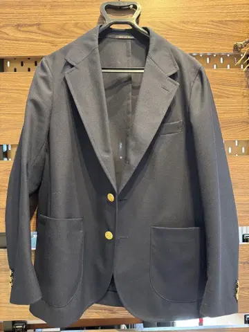 네이비 테일러드 자켓 골드 버튼