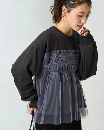 [ FREAK'S STORE ] 튤 개더 맨투맨