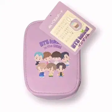 시마무라 BTS 인더섬 콜라보 봉제 인형 파우치 보라색 보라해 컬러 4