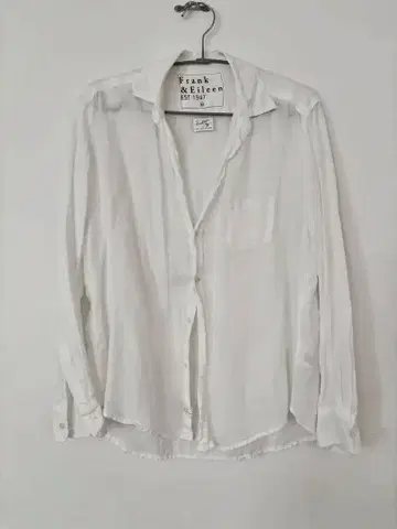 Frank & Eileen 화이트 긴팔 셔츠 XS