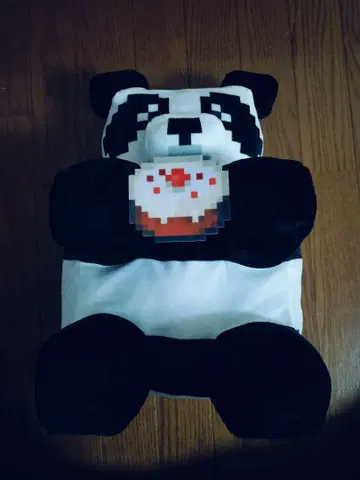 픽셀 아트 팬더 봉제 인형