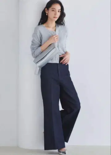 VIS 글리터 와이드 데님 팬츠