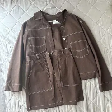 STYLISH 브라운 셋업 한국 구제 의류