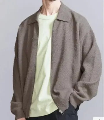브라운 집업 스웨터