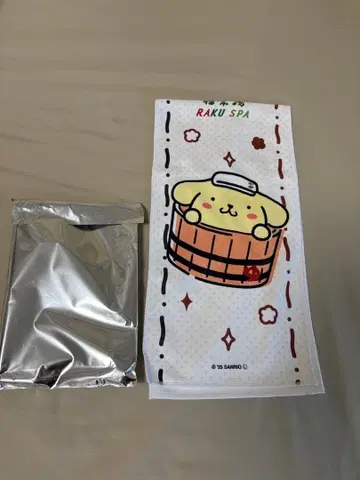 산리오 극락탕 콜라보 타월 폼폼푸딩 배드마츠마루