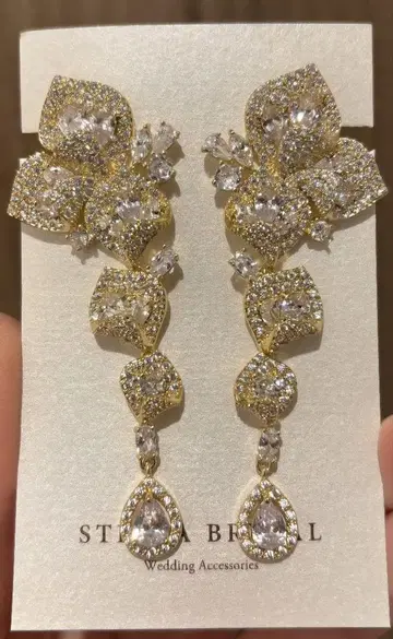 STELLA BRIDAL 큐빅 지르코니아 브라이덜 귀걸이
