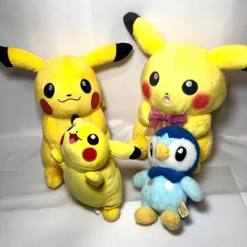 포켓몬 봉제 인형, 4점 피카츄, 팽도리, 30cm