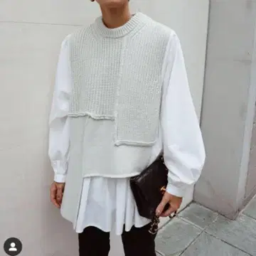 machatt 마차트 플레어 도킹 니트 셔츠 레이어드