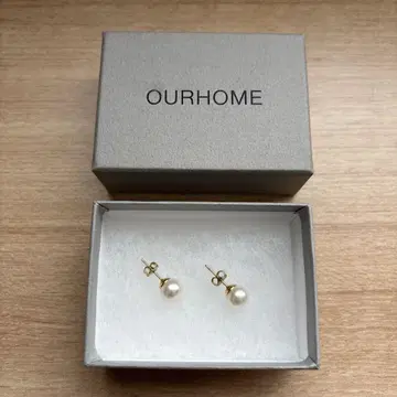OURHOME 담수 진주 귀걸이 골드
