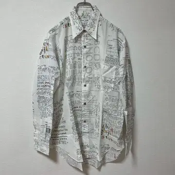 Paul Smith 폴스미스 긴팔 셔츠 올 패턴 면 소재 화이트 M