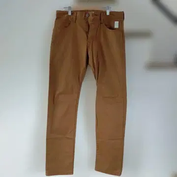 나노 유니버스 브라운 코튼 치노 팬츠 슬림핏