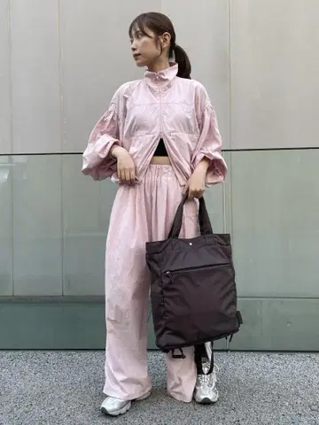 emmi 나일론 더블 지퍼 블루종 & 이지 팬츠