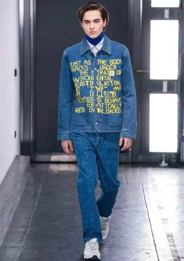 A.P.C. BRAIN DEAD 텍스트 프린트 데님 팬츠 28