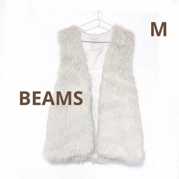 새상품급 B:MING by BEAMS 빔즈 퍼 베스트 화이트
