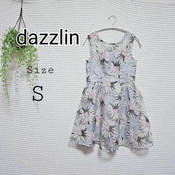 dazzlin 꽃무늬 슬리브리스 미니 원피스 S