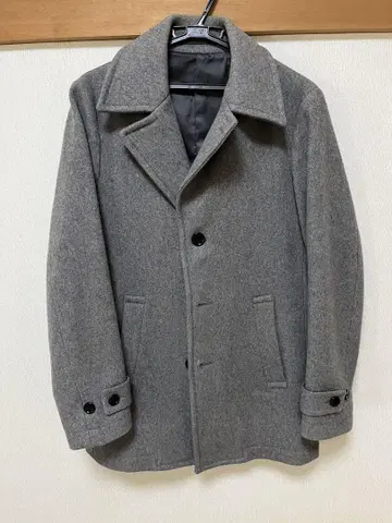 S 사이즈 그레이 울 코트