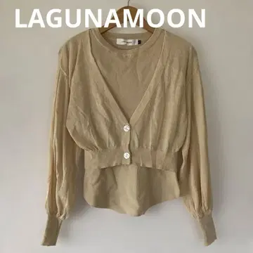 러그나무문 LAGUNAMOON V넥 가디건 스웨터 앙상블