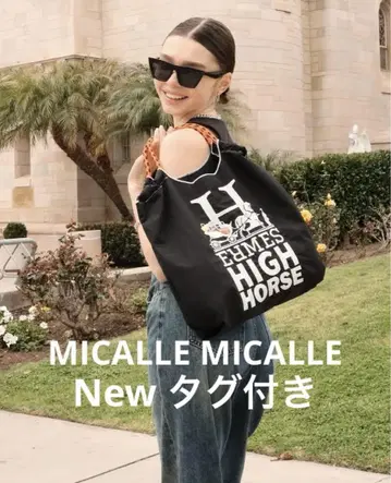 새상품 택 포함 account 미카레미카레 토트백 블랙