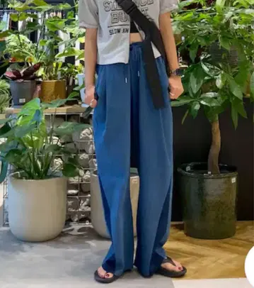 지나시스 Les Fleurs 절개 데님 팬츠