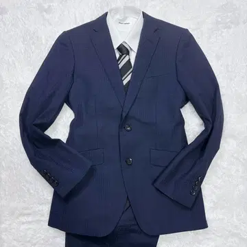 다케오 키쿠치 DORMEUIL 셋업 네이비 스트라이프 1 S 고급
