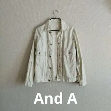 And A 화이트 블리치 데님 자켓 42