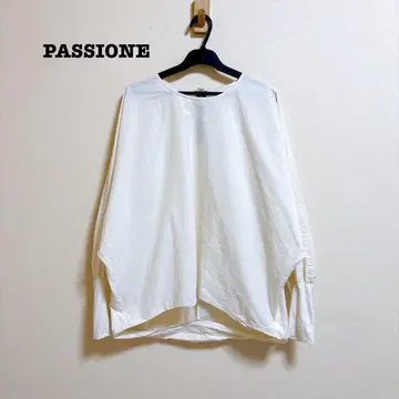 PASSIONE 돌먼 슬리브 소매 리브 볼륨 블라우스 38