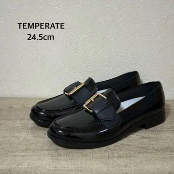 새상품급 TEMPERATE 골드 버클 GLEN 로퍼 39 블랙