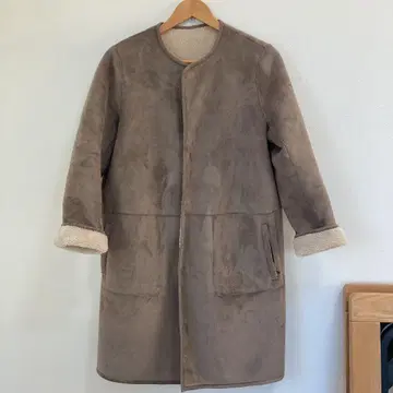 LE GLAZIK 리버서블 노카라 코트 기장 97