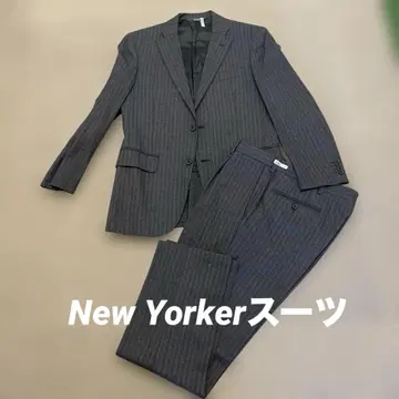 NEWYORKER 비즈니스 정장 A5 그레이 스트라이프