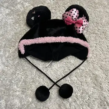 초레어!! 디즈니씨 디즈니랜드 팬캡 핑크 블랙