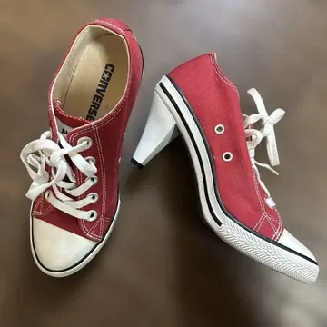 초레어 컨버스(converse) 힐 스니커즈 빨간색 23cm