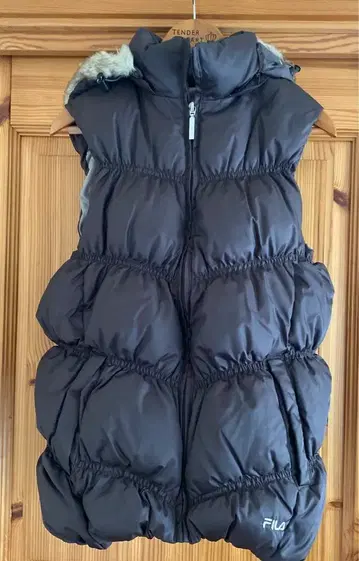 휠라 FILA 여성용 다운 베스트 L 사이즈 짙은 갈색 컨디션 최상
