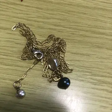 골드 체인 펄 목걸이